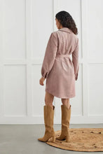 Load image into Gallery viewer, Tribal Mini Cord Shirt Dress with Tie