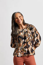 Load image into Gallery viewer, Tribal Printed Challis Blouse with Smocked Details