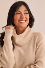 Load image into Gallery viewer, Tribal Cotton Cowl Neck Sweater