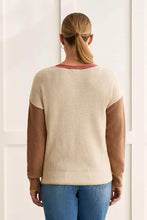 Load image into Gallery viewer, Tribal Cotton Colour Block Sweater
