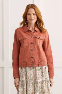 Tribal Button-Up Jacket With Back Pleat