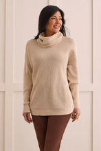 Load image into Gallery viewer, Tribal Cotton Cowl Neck Sweater
