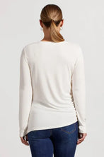 Load image into Gallery viewer, Tribal Ruched Long-Sleeve Top with Asymmetrical Hem
