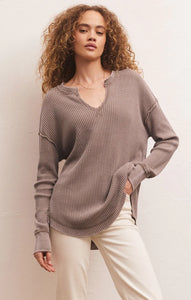 Z-Supply Driftwood Thermal Long Sleeve Top